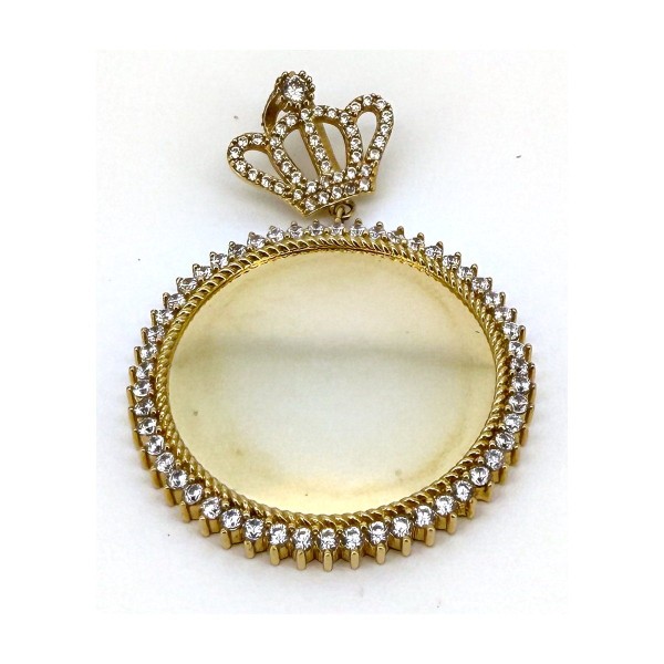 Medalla medalla circonitas de oro 18k